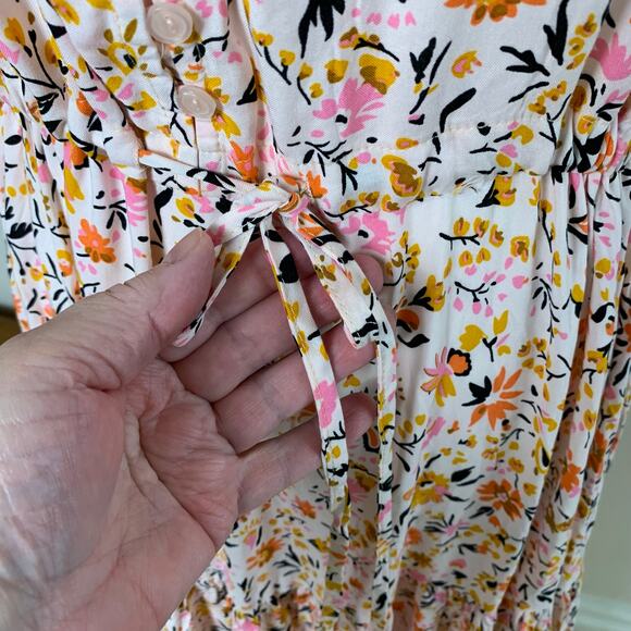 NEW Petal & Pup Size XL Women's Kelda Floral Maxi Dress Peach Coral Summer Boho - Picture 8 of 16